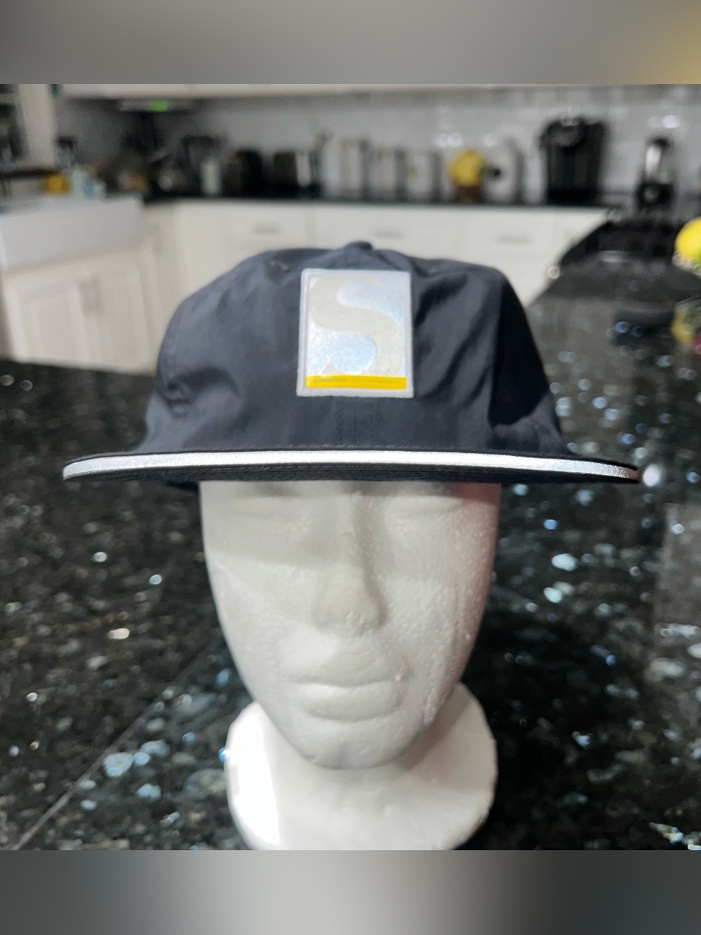 Supreme 6 Panel Nylon Hat Fall Winter 2018 Black 3M Strap Back Adjustable